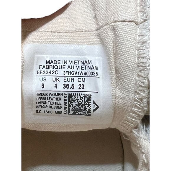 Converse Chuck Taylor 553342C Madison Sneakers Gold Canvas Lace Up Size 6 - Picture 6 of 6